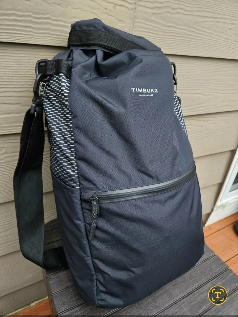 Timbuk2 Lightweight Pannier Bag Jet Black Commuter Messenger Backpack Waterproof